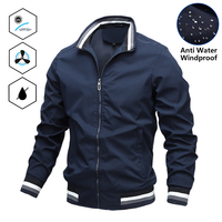 Męska modna kurtka męska nowa wiatrówka na co dzień kurtki Bomber mężczyźni 2022 wiosna jesień Outdoor wodoodporne kurtki Slim fit Mens 1